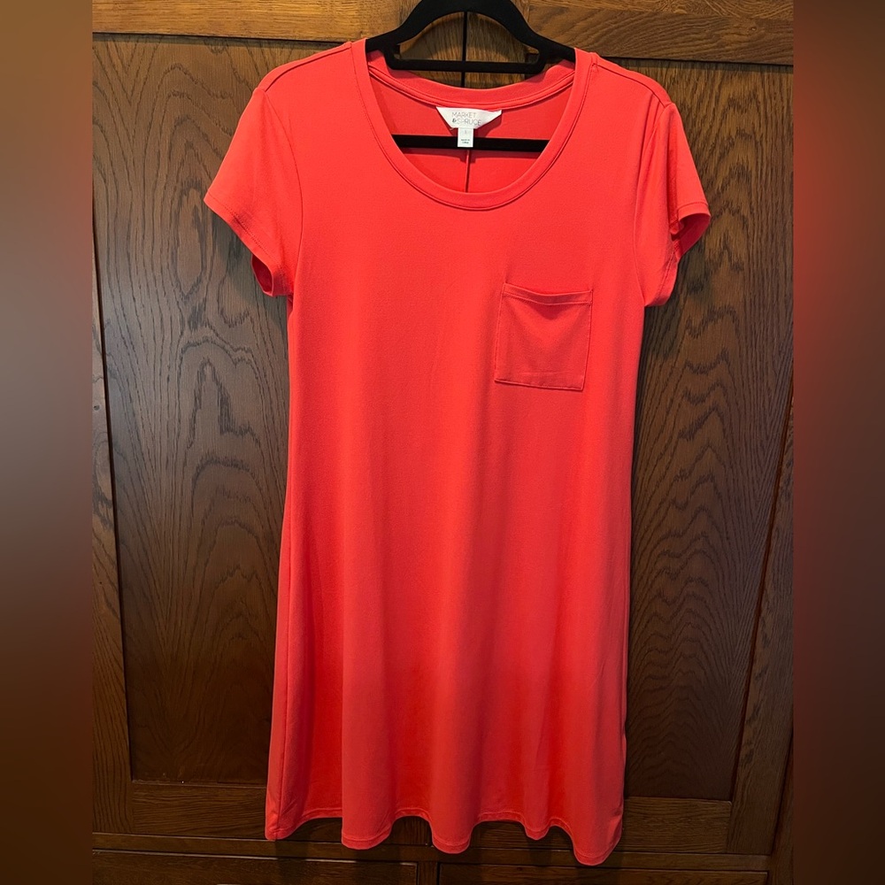 Market & Spruce Red Casual T-Shirt Dress